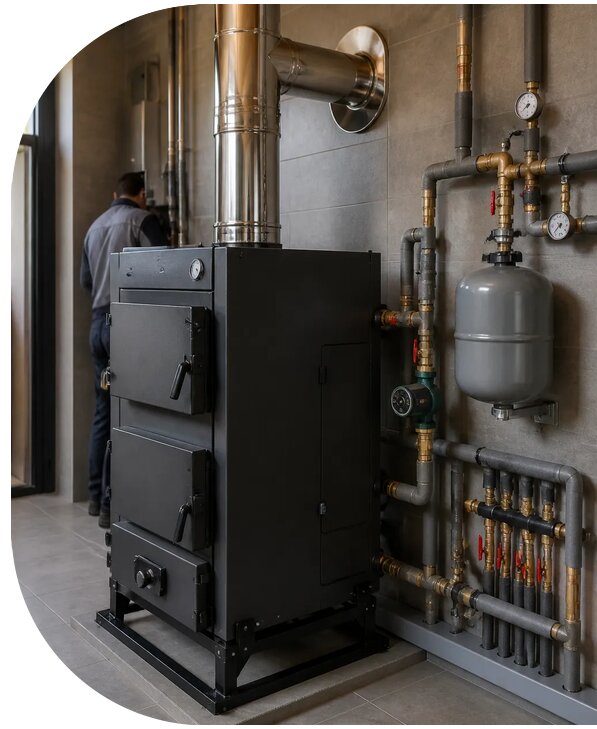 Монтаж твердотопливного котла в Лесне от 15593 р. | АПаруса-Лсн
