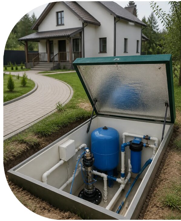 Автономное водоснабжение дома в Лесне от 155925 р. | АПаруса-Лсн